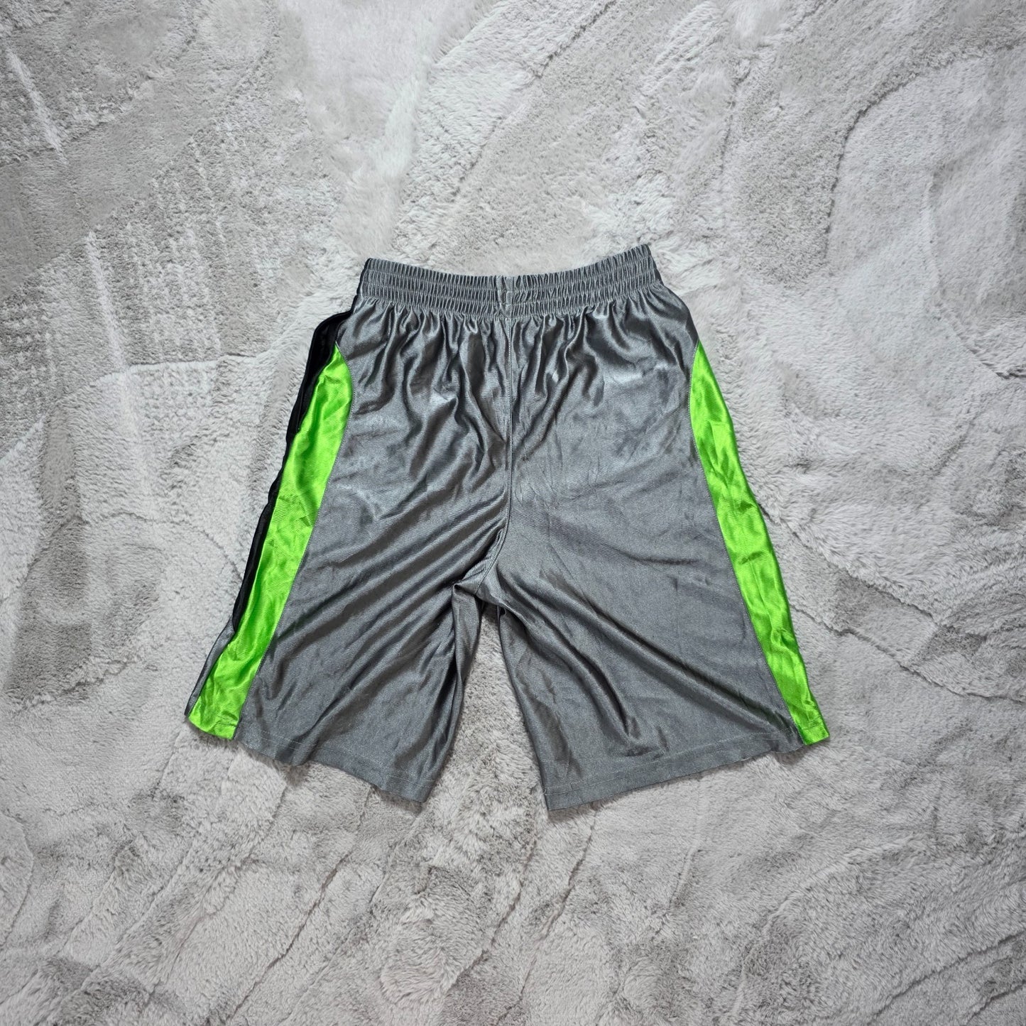 Champion Authentic Grey Mesh Shorts Youth L (10/12) W22 Sportswear No Drawstring