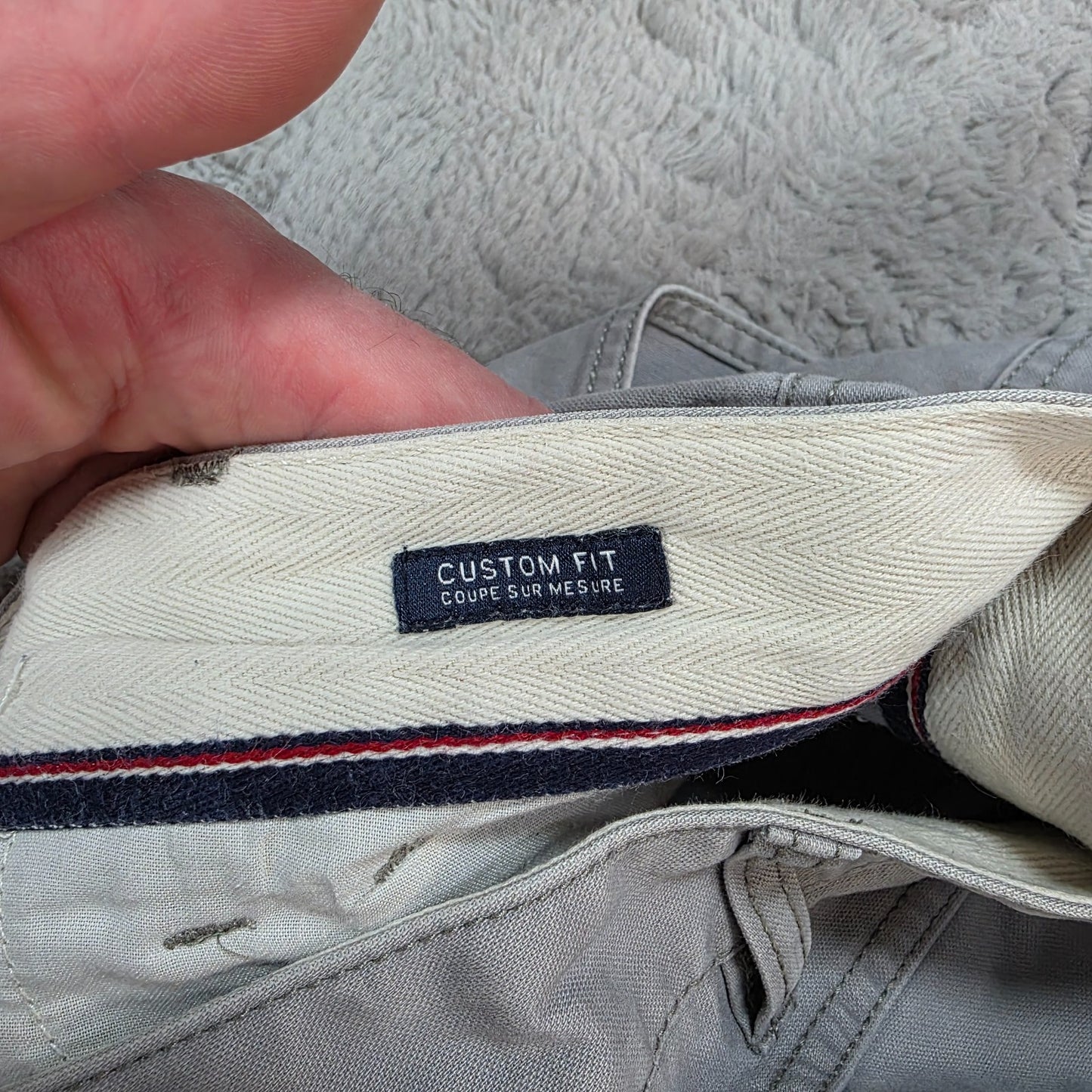 Tommy Hilfiger Custom Fit Straight Leg Grey Jeans W33 L31 Men's 100% Cotton