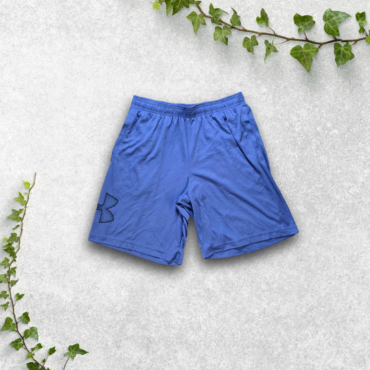 Under Armour Light Blue Sports Shorts Men’s Size L Loose Fit Drawstring Gym