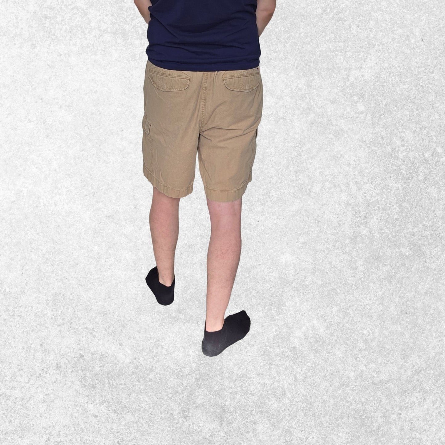 Tommy Hilfiger Beige Cargo Shorts W40 Mens 100% Cotton Summer Utility Pockets
