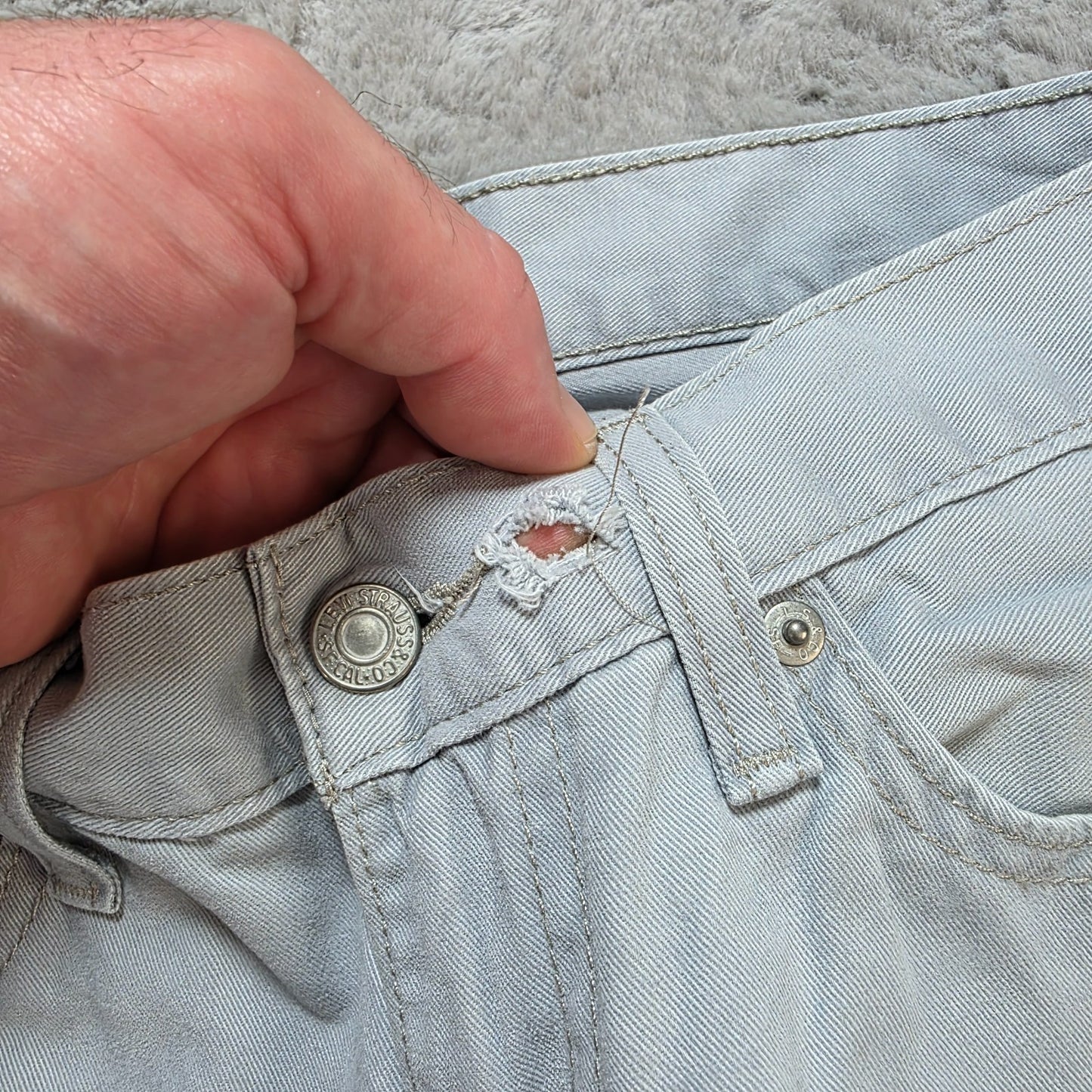 Levi's 514 Slim Straight Light Blue Chino Style Jeans W29 L30 White Tab