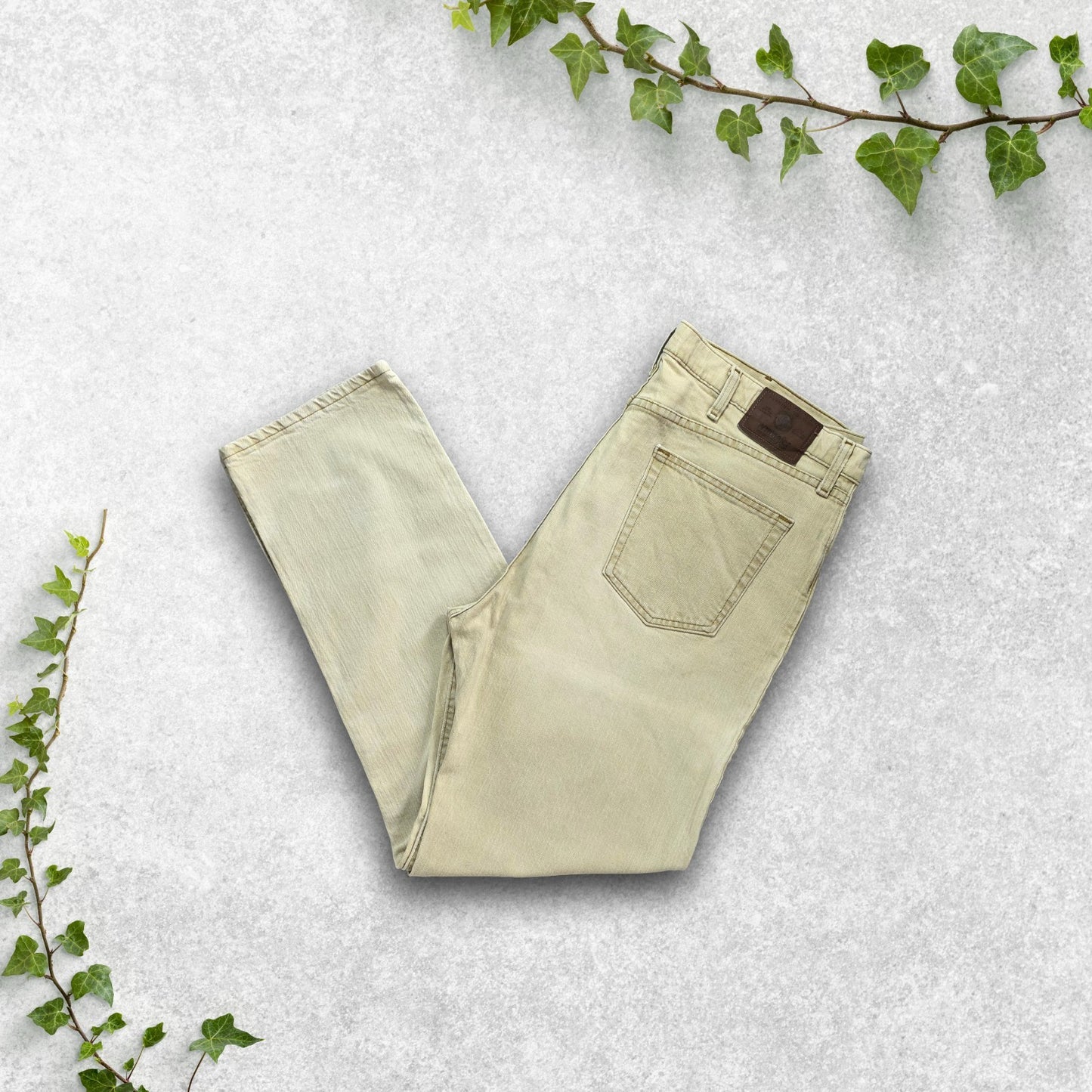 Wrangler Vintage 9WRGAKH Regular Fit Jeans Men's Beige W40 L32 Made in Mexico