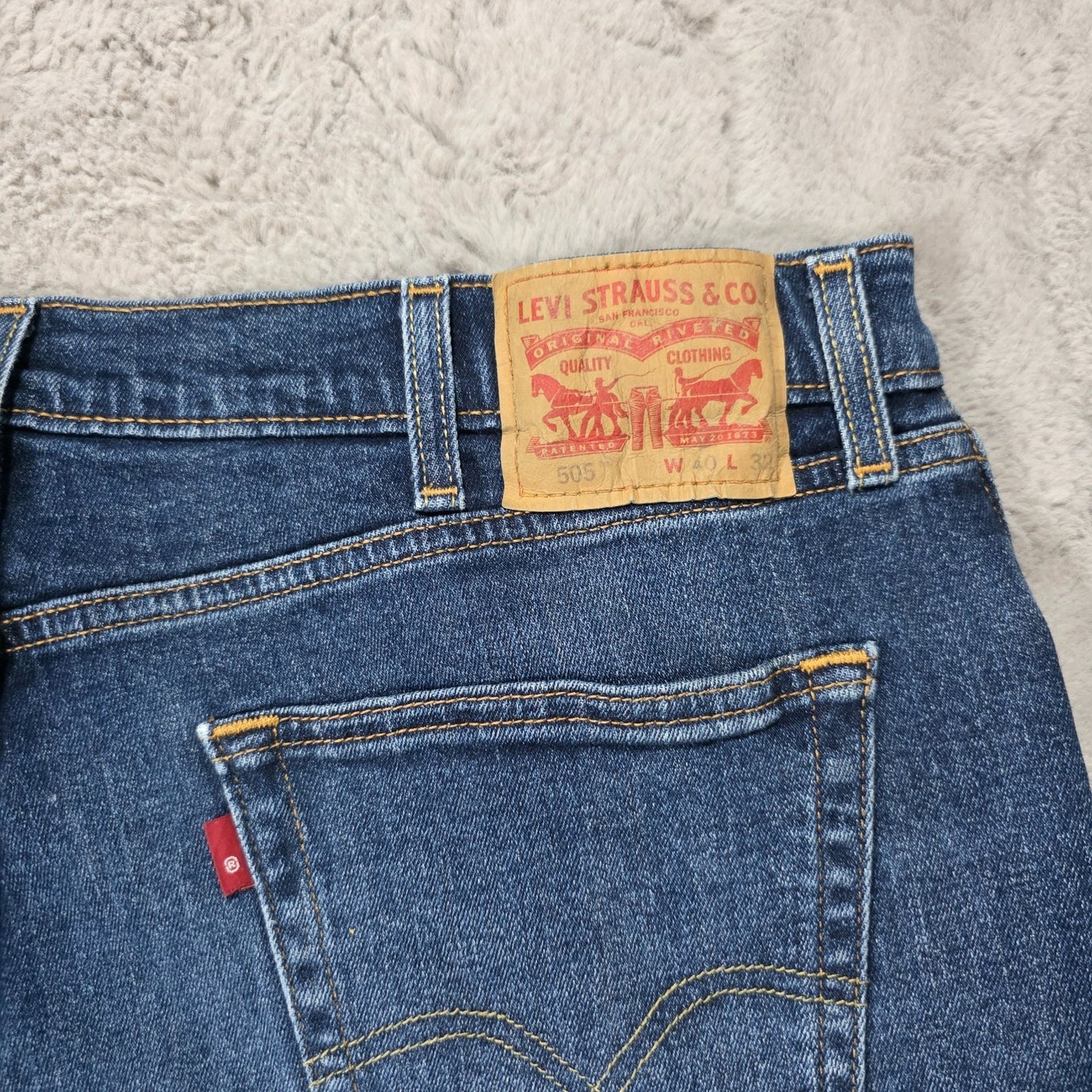Levi’s 505 Straight Leg Blue Jeans W40 L32 – Classic Stretch Denim