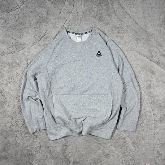 Reebok Men’s Grey Pullover Sweatshirt Size M Lightweight Athletic Fit LB61