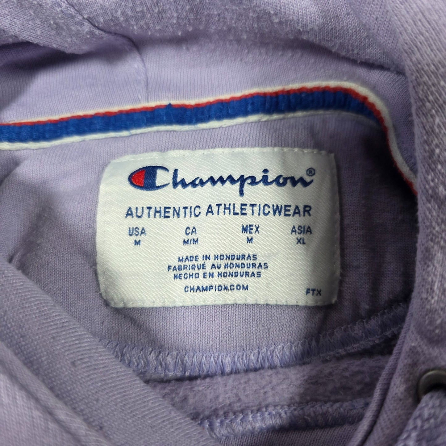 Champion Women’s Purple Hoodie Size M Regular Fit Logo Pullover LB55