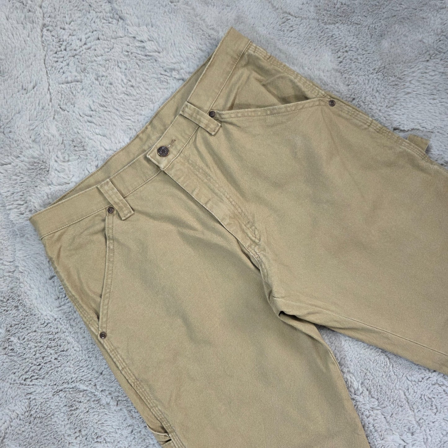 Wrangler carpenter trousers beige W32 L30 men’s straight leg 99% cotton 1% spand