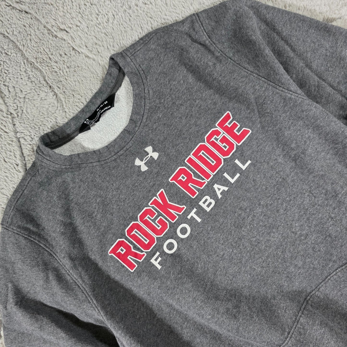 Under Armour ColdGear Rock Ridge Football Pullover Men’s Grey Size XL