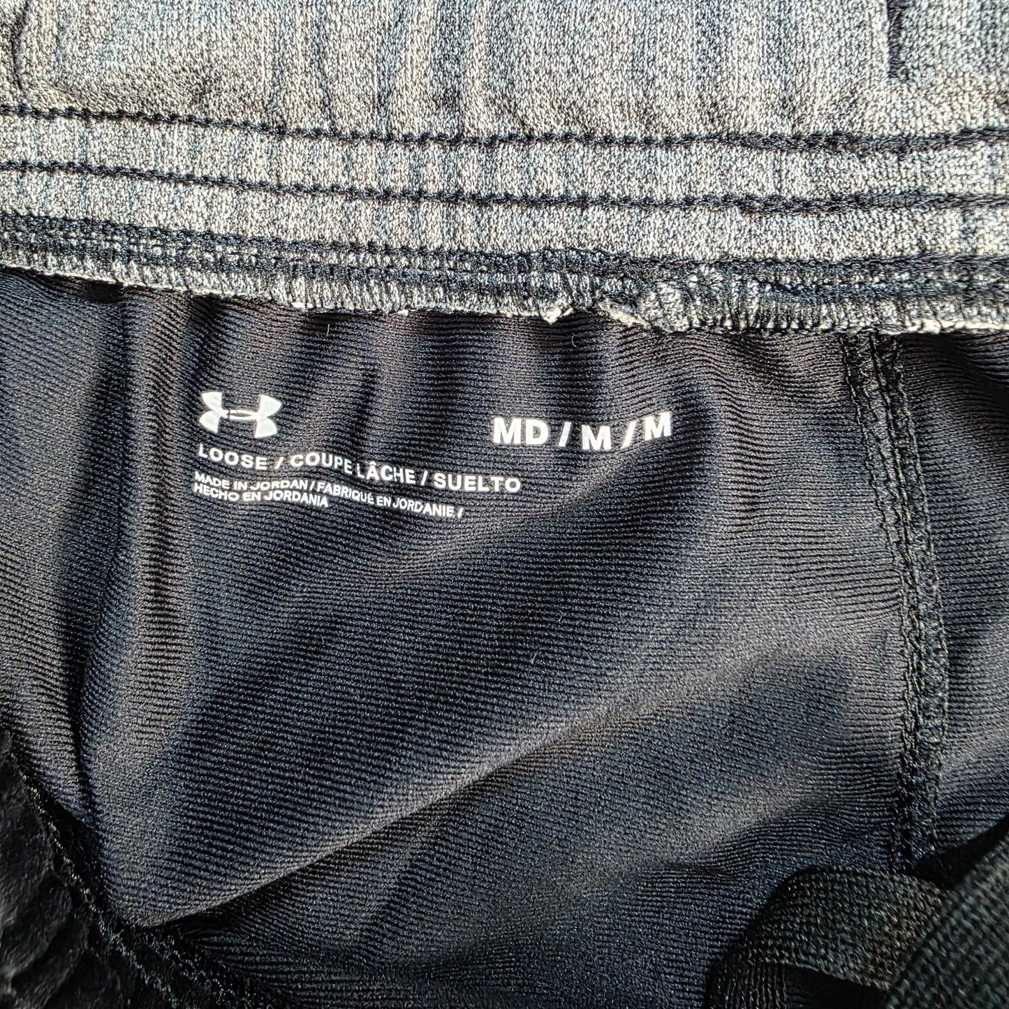 Under Armour Black GW Sports Shorts Size M W28 Made in Jordan Gym Training