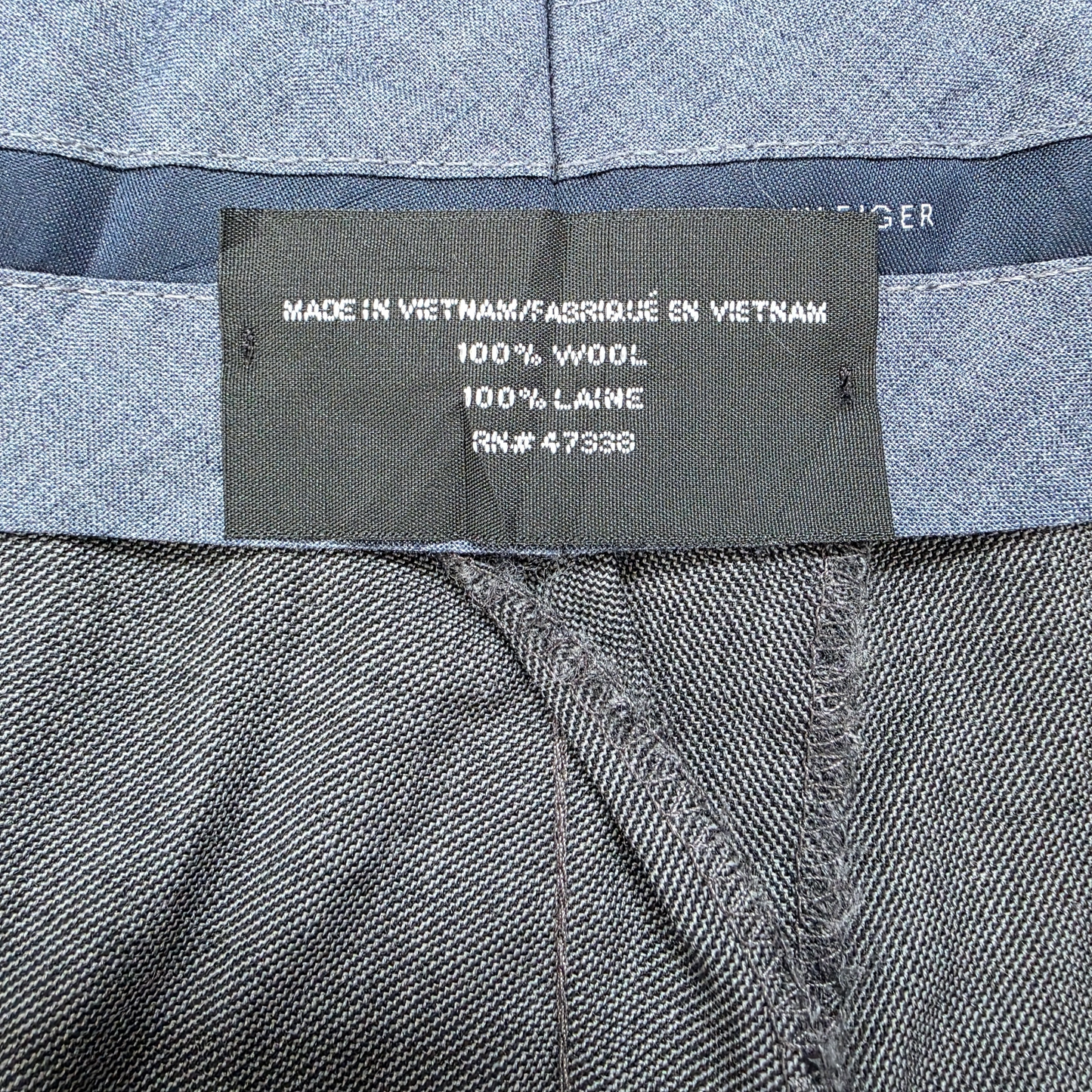 TOMMY HILFIGER Grey Wool Dress Trousers W36 L30 | Smart Formal Work Pants