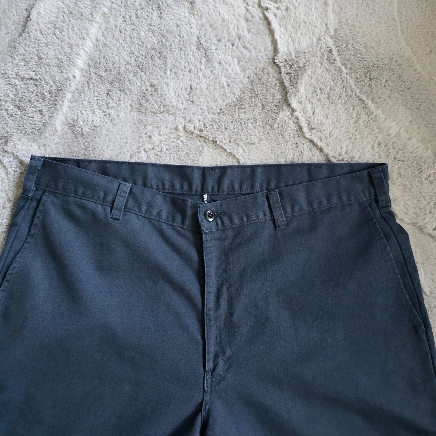 Dickies WR838DN Navy Blue Work Shorts W36 Relaxed Fit Cargo Style Poly Cotton