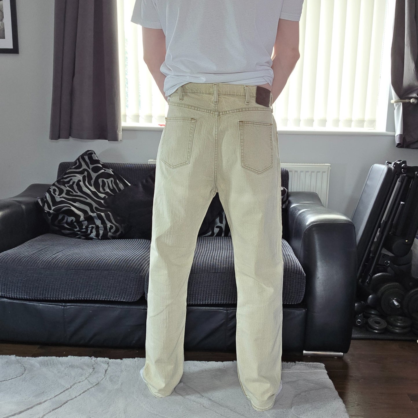 Wrangler Vintage 9WRGAKH Regular Fit Jeans Men's Beige W40 L32 Made in Mexico