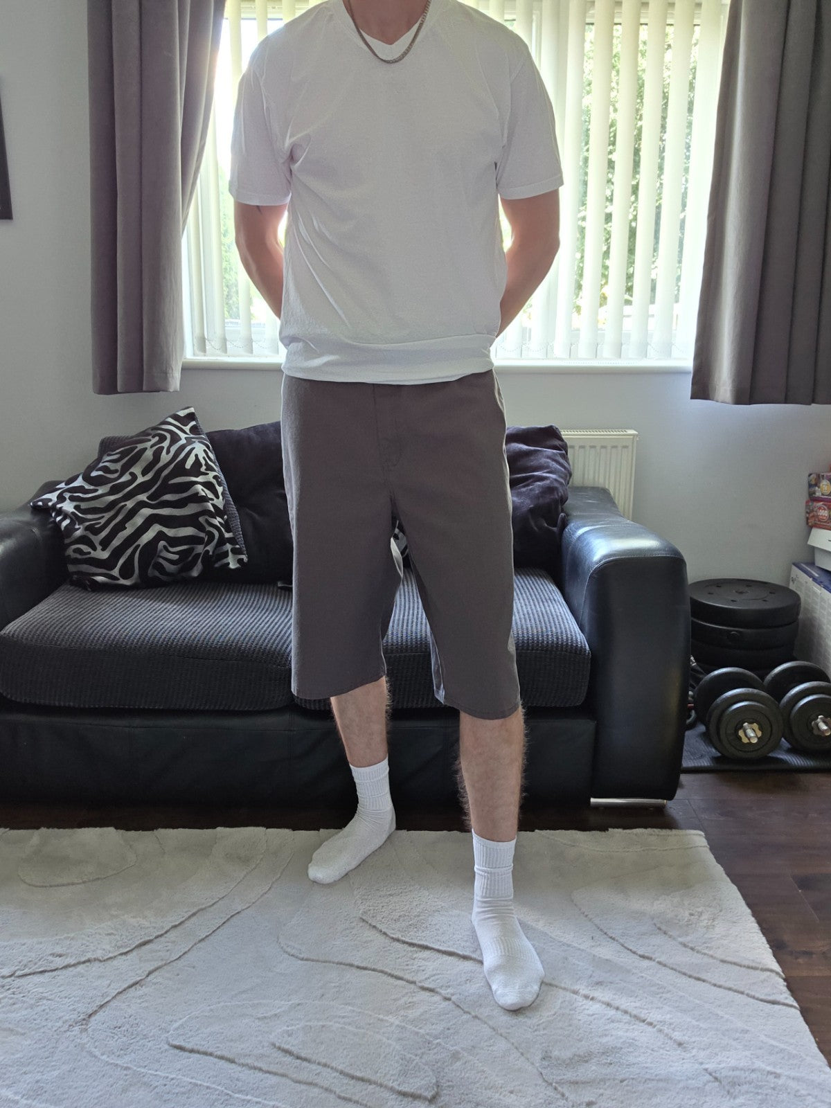 Dickies Cargo Shorts Grey W44 Long Inseam Utility Pocket Workwear Style