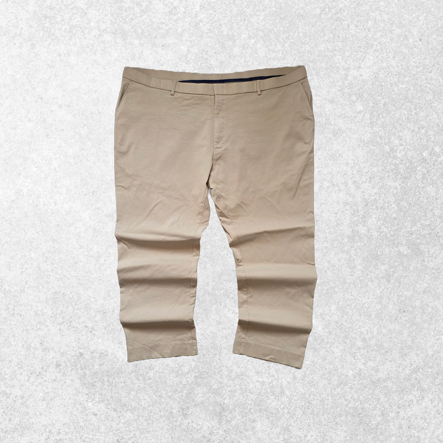 Tommy Hilfiger Beige Chino Trousers W48 L30 Mens Smart Stretch Rayon Blend