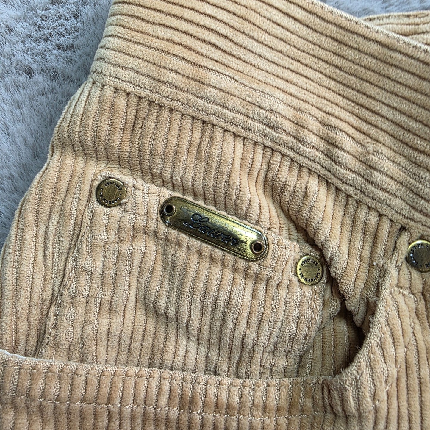 Lauren Ralph Lauren Beige Corduroy Trousers W29 UK 10 Size 8 US Stretch Cord Pan