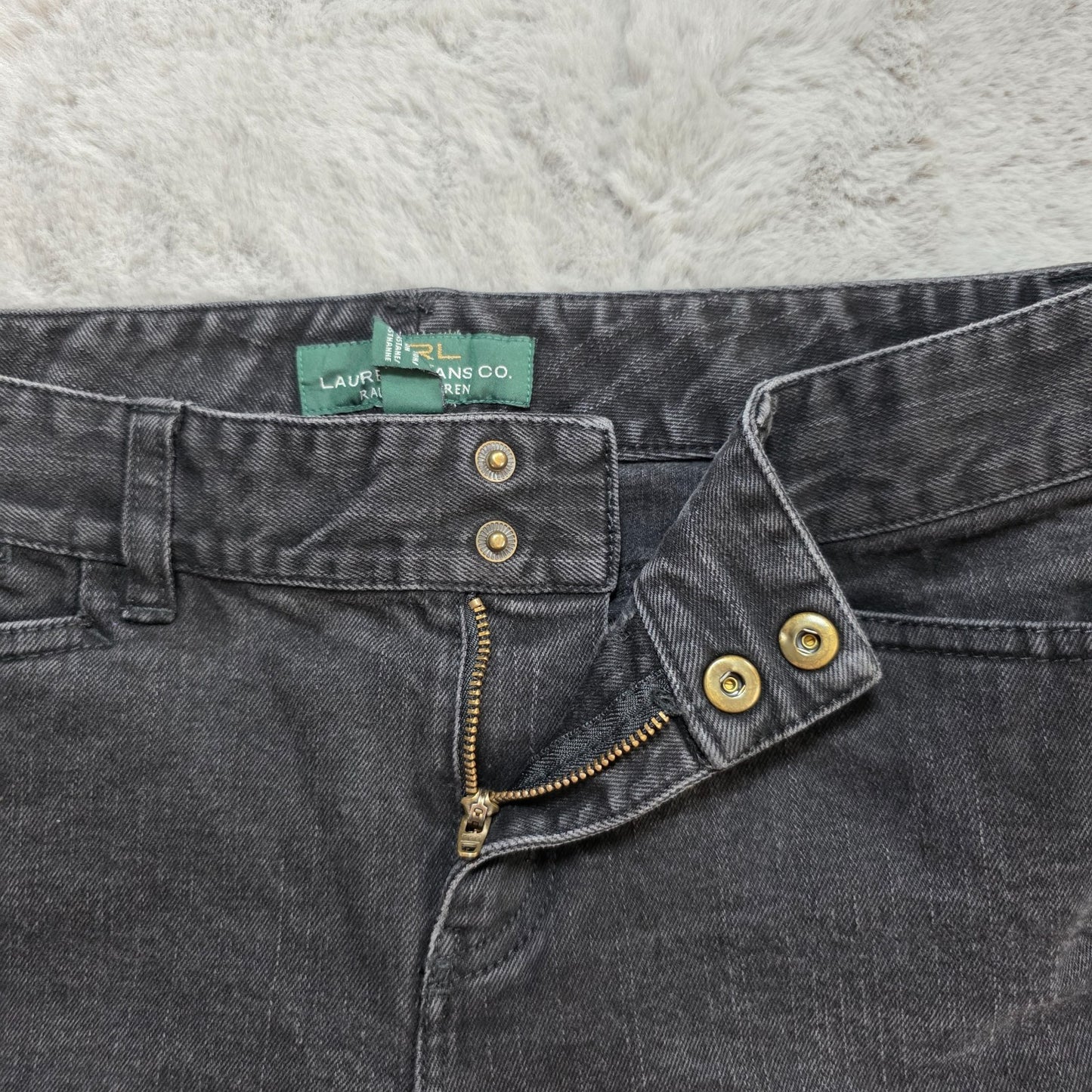 Lauren Ralph Lauren Black Stretch Denim Jeans US 2 (UK 6) W29 L30 Straight Leg