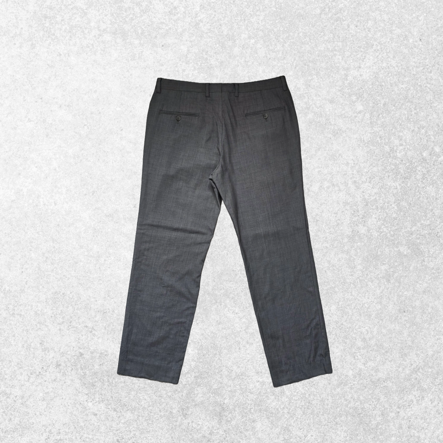 TOMMY HILFIGER Grey Wool Dress Trousers W36 L30 | Smart Formal Work Pants