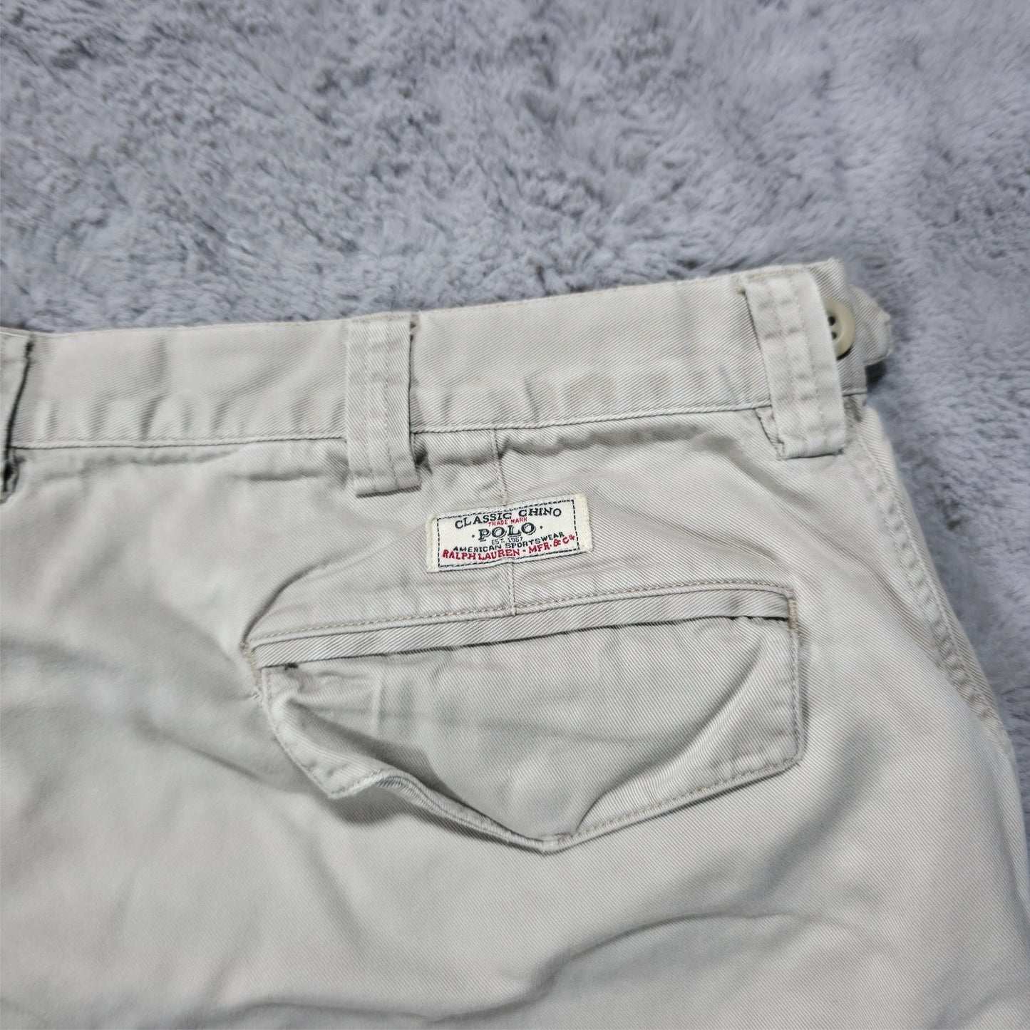 Polo Ralph Lauren Cargo Trousers Beige W36 L32 Men’s Cotton Utility Workwear