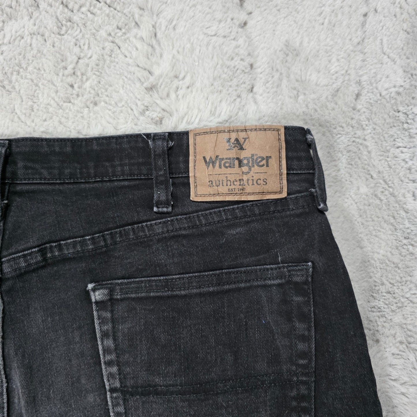 Wrangler ZM1CSCB Men's Straight Leg Jeans - Black - W38 L29