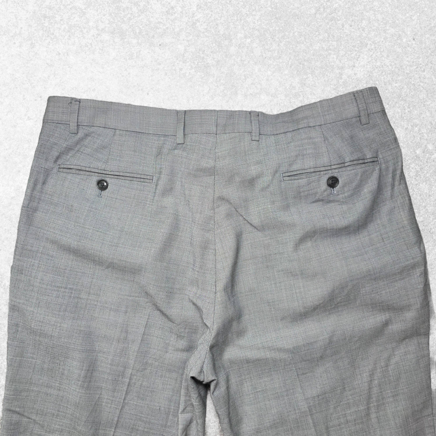 Tommy Hilfiger Mens Dress Trousers 38W 32L Grey Wool Blend Smart Work Pants