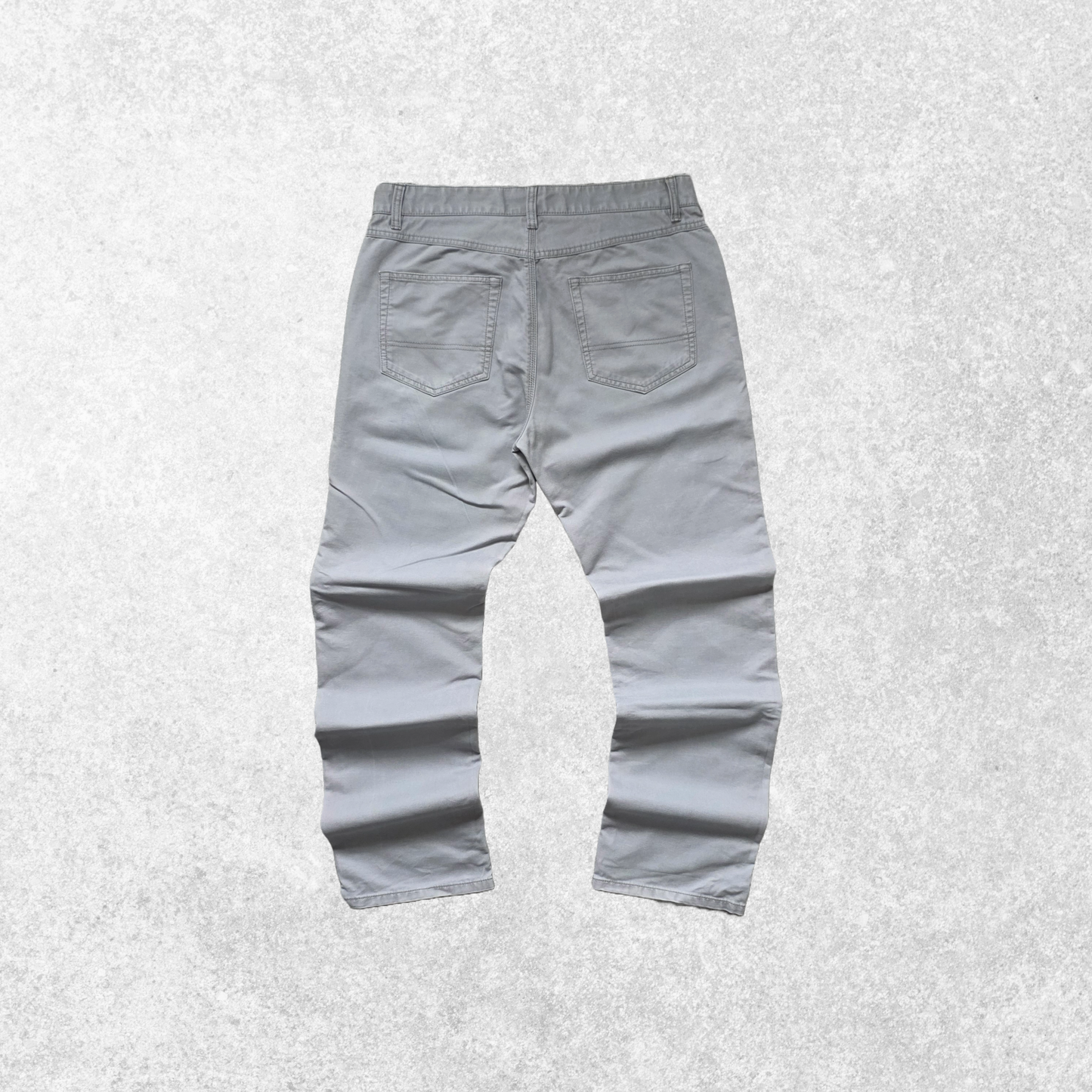 Tommy Hilfiger Light Grey Cotton Trousers โ W33 L31 โ Custom Fit