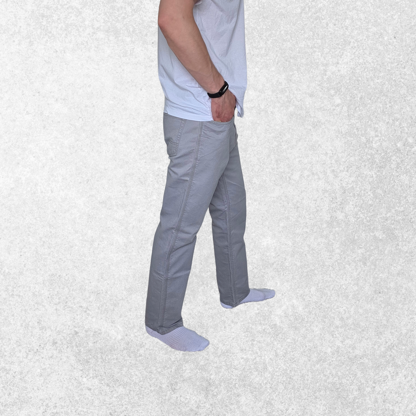 Tommy Hilfiger Light Grey Cotton Trousers โ W33 L31 โ Custom Fit