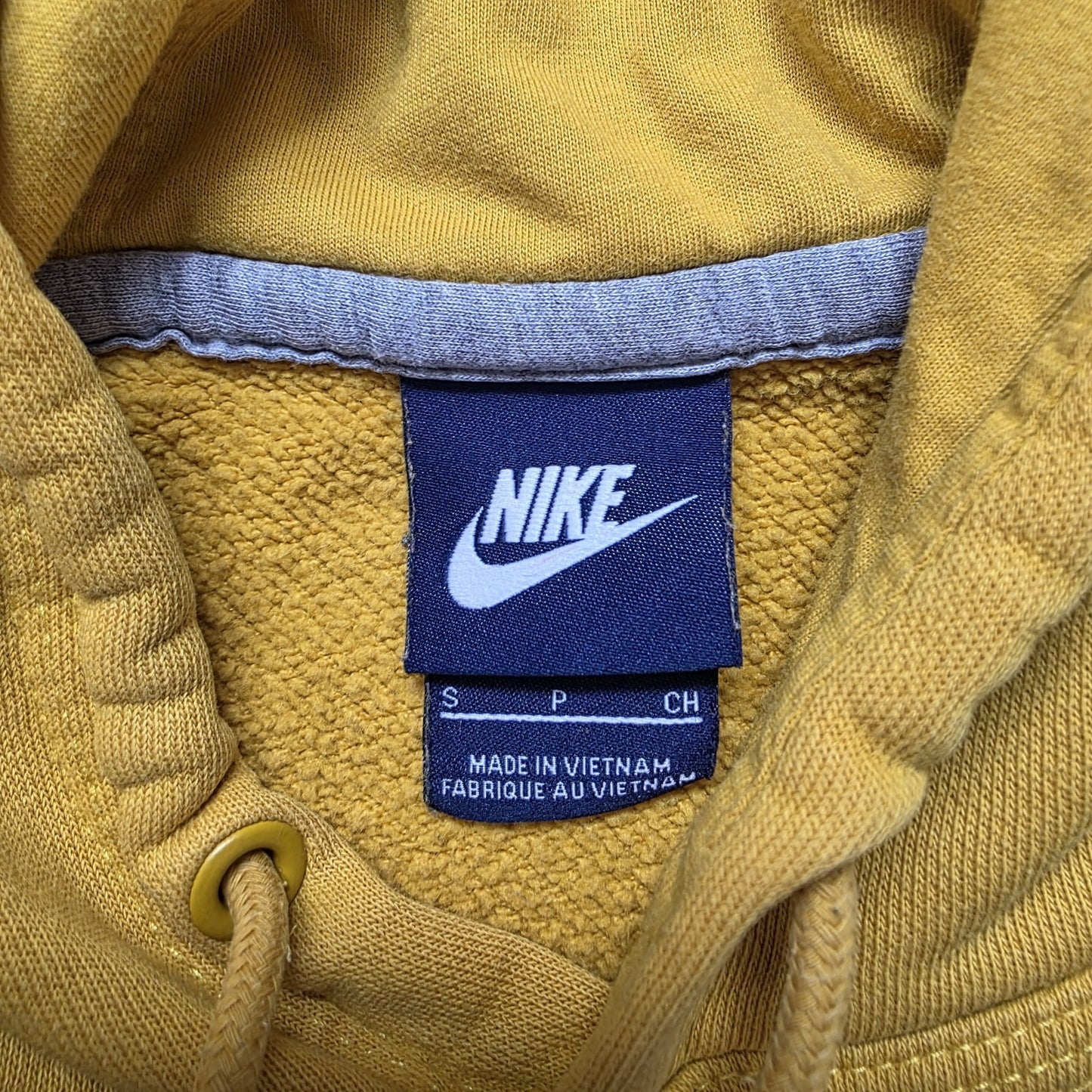 Nike Mens Hoodie Yellow Small Sportswear Club Pullover