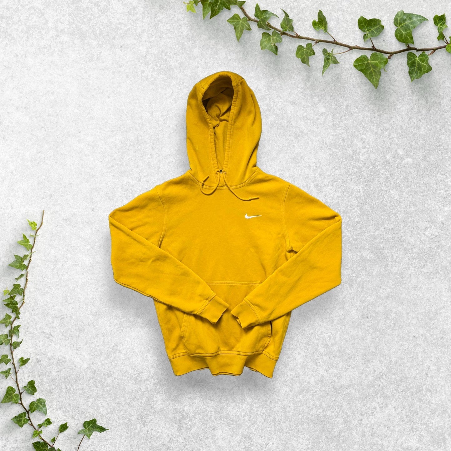 Nike Mens Hoodie Yellow Small Sportswear Club Pullover