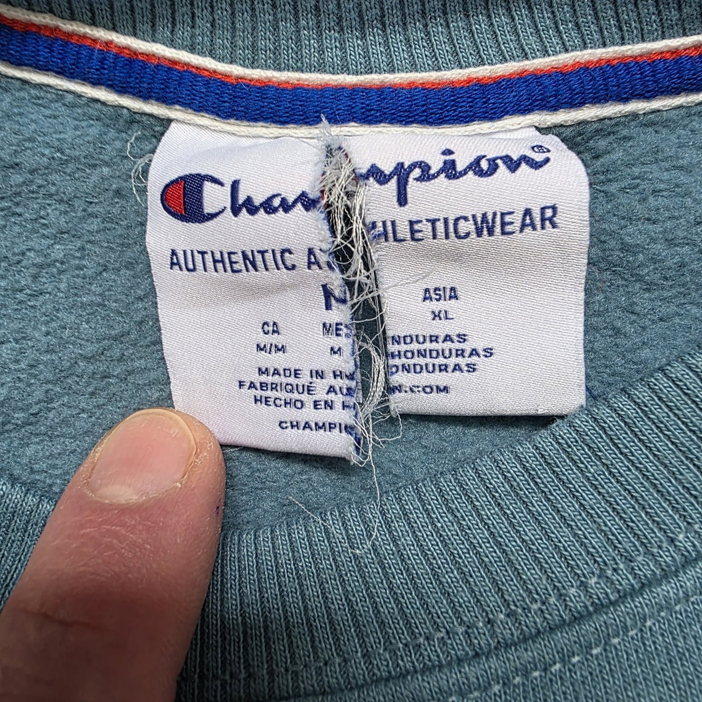 Champion Crew Neck Sweatshirt Women’s Medium Turquoise Pullover