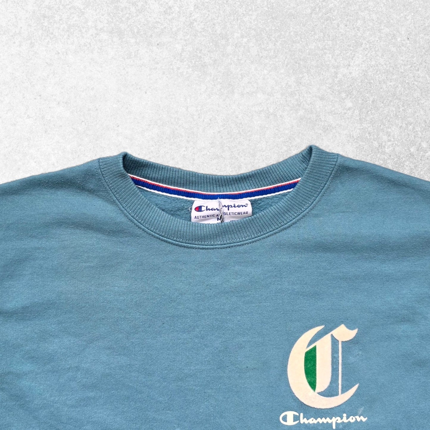 Champion Crew Neck Sweatshirt Women’s Medium Turquoise Pullover