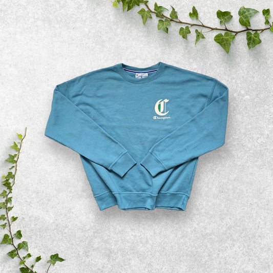 Champion Crew Neck Sweatshirt Women’s Medium Turquoise Pullover