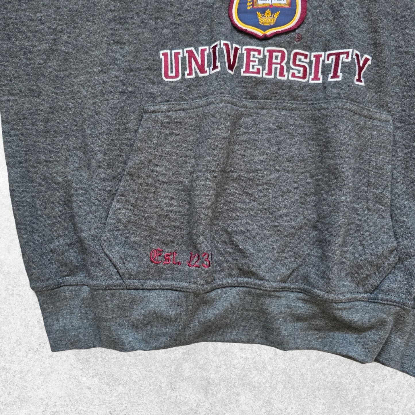 Oxford University Hoodie Size L (M) Grey/Maroon Official Oxford Merchandise