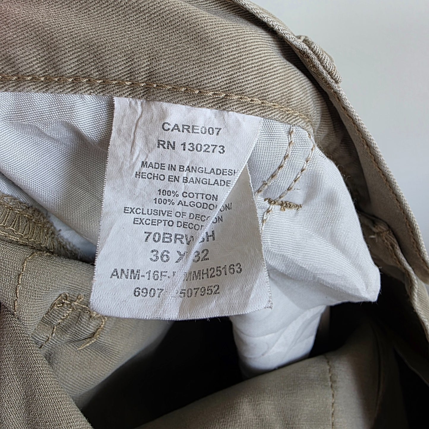 Wrangler Cargo Trousers Mens W36 L32 Beige Relaxed Fit Combat Military Utility