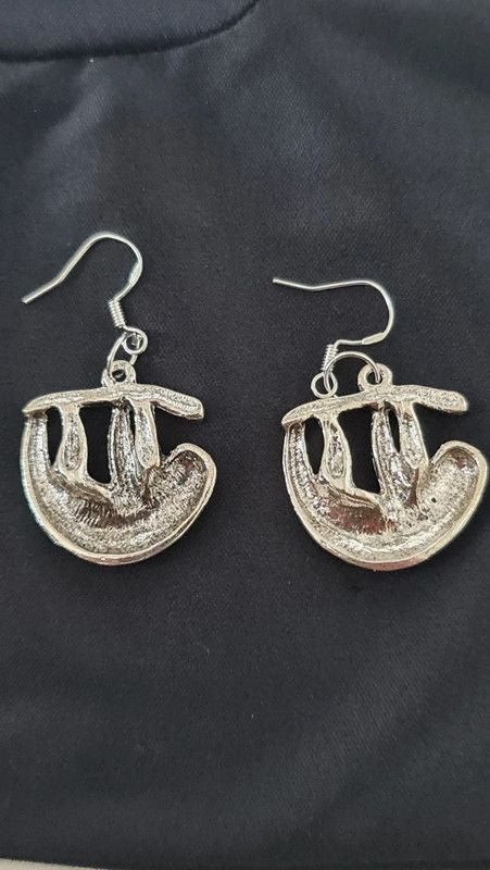 Sloth Earrings 925 Sterling Silver Dangle/Drop Animal Earrings