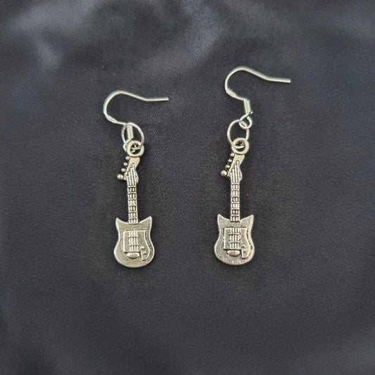 Guitar Earrings 925 Sterling Silver Music NWOT