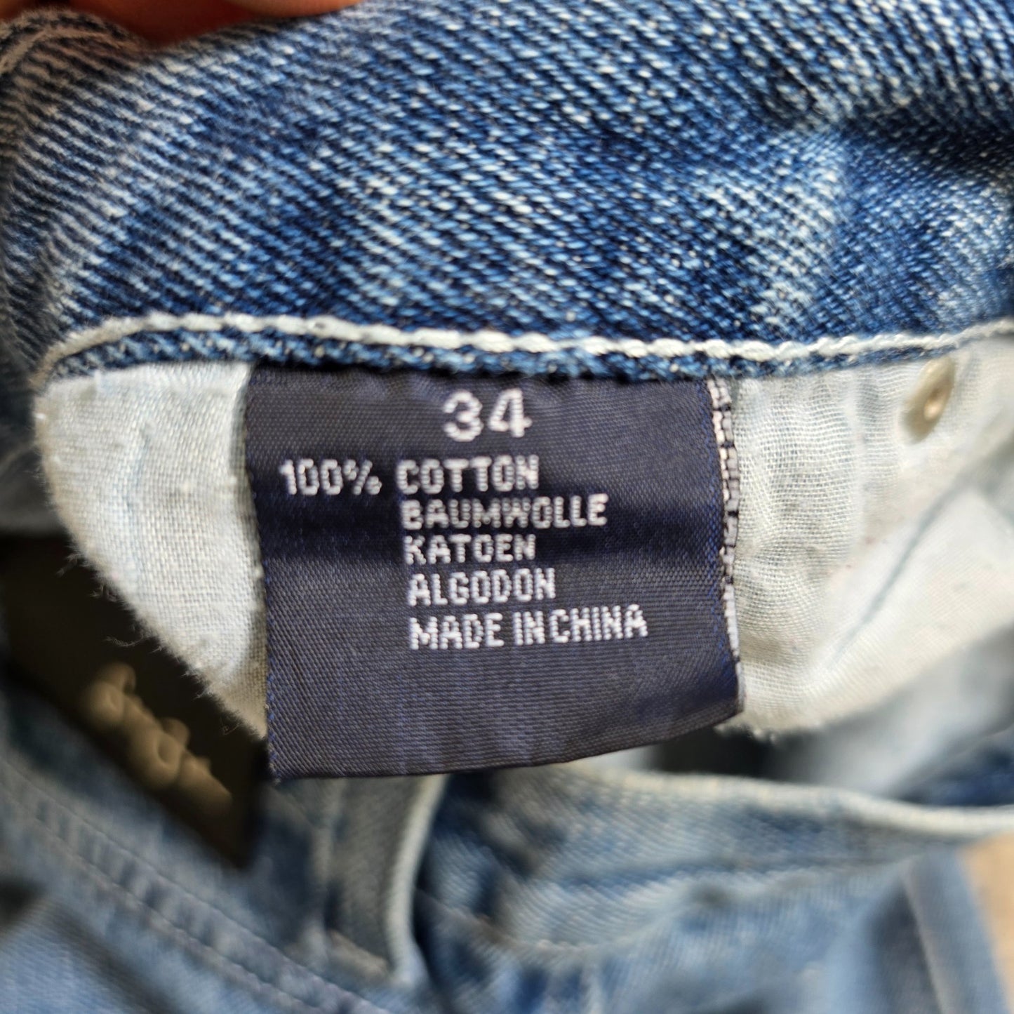 Sean John Long Denim Jorts W31 Blue Carpenter Shorts Y2K Hip Hop Baggy