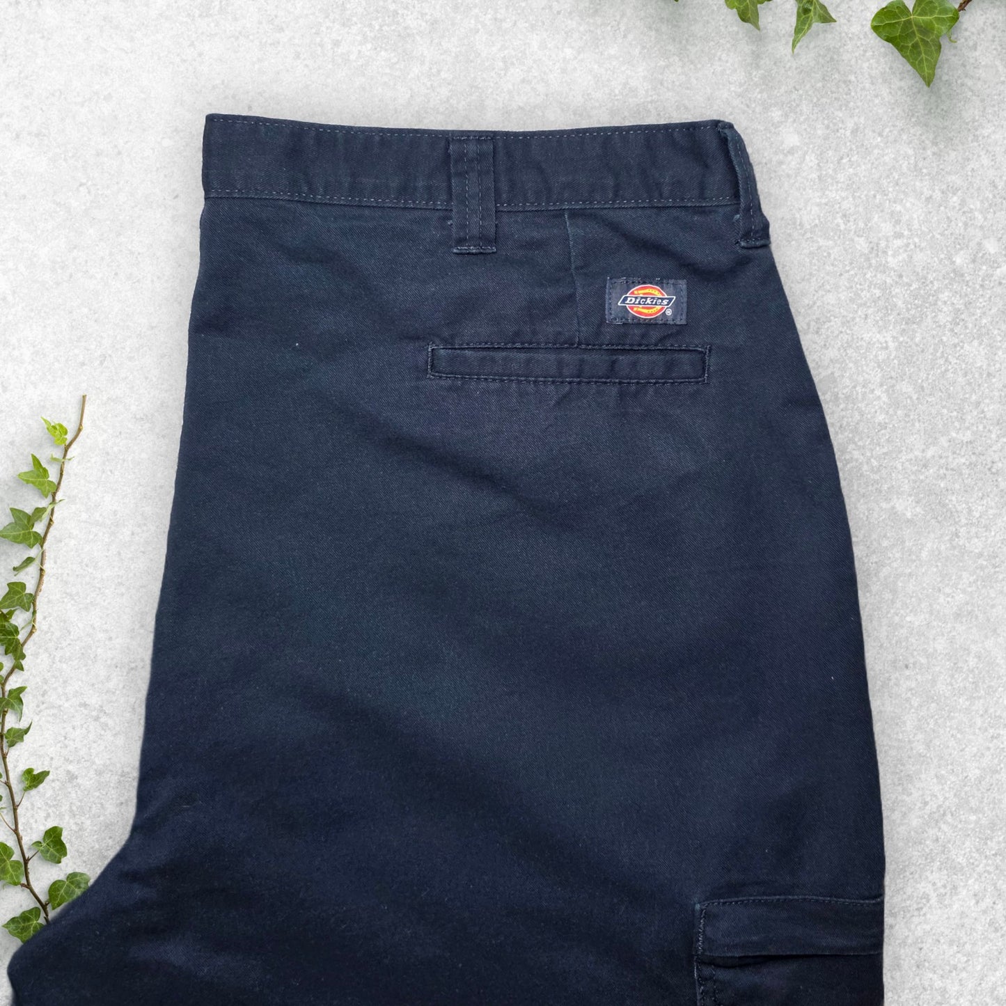 Dickies Trousers 42x30 Blue Cargo Chino Straight Loose Baggy Workwear Pockets