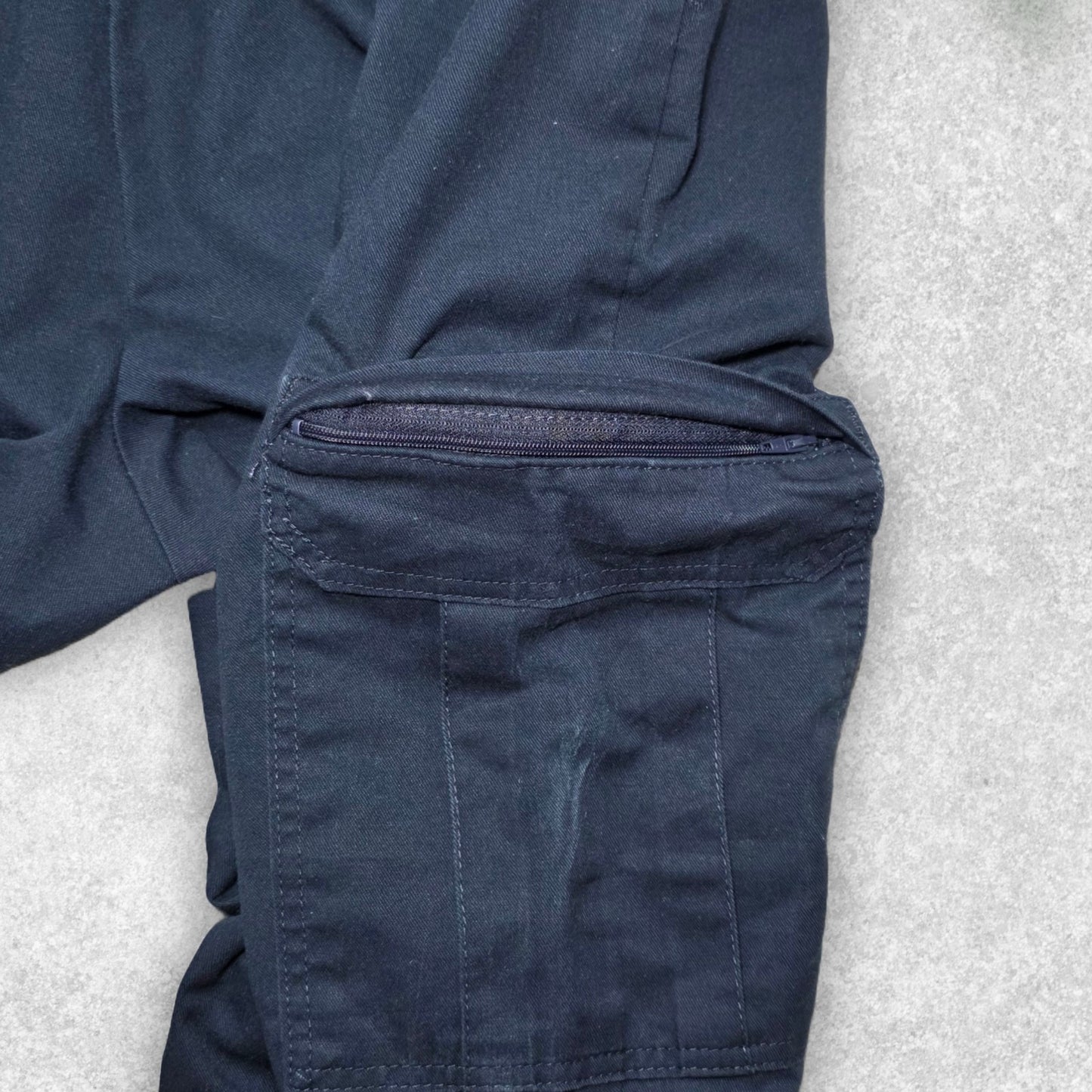 Dickies Trousers 42x30 Blue Cargo Chino Straight Loose Baggy Workwear Pockets