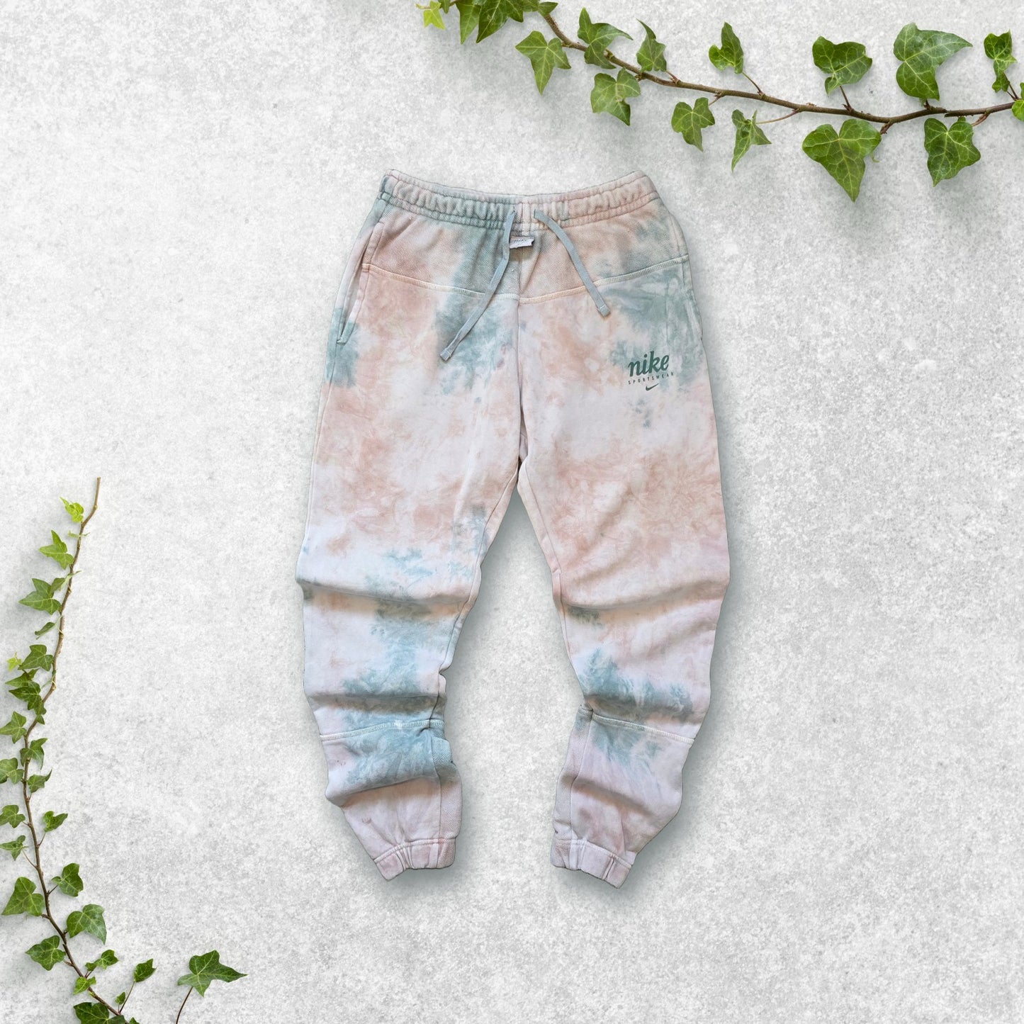 Nike Sportswear Tie-Dye Joggers Pink Green W28” S Small Sweatpants