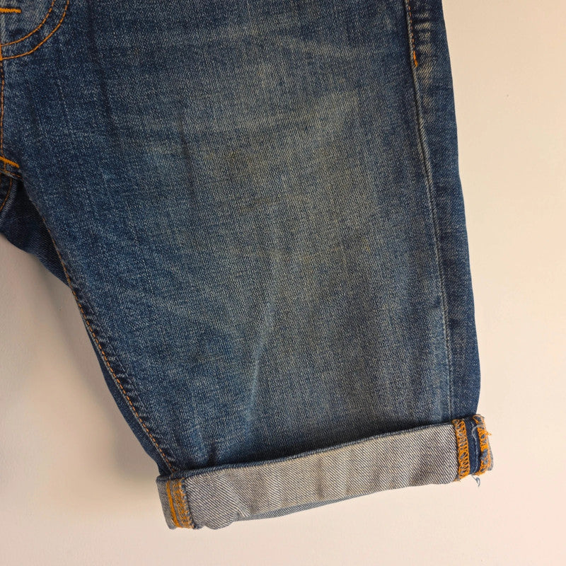 Nudie Jeans Lean Dean Denim Shorts Mens W28 Blue Slim Fit Organic Cotton