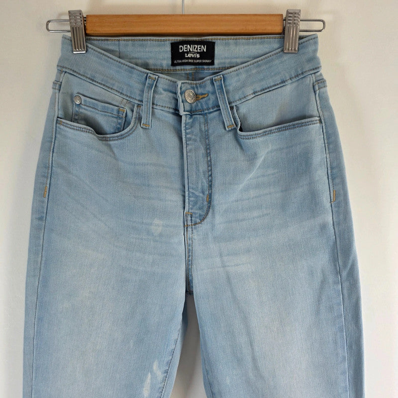Denizen Levi's Ultra High Rise Super Skinny Jeans W26 L28 Light Wash Stretch