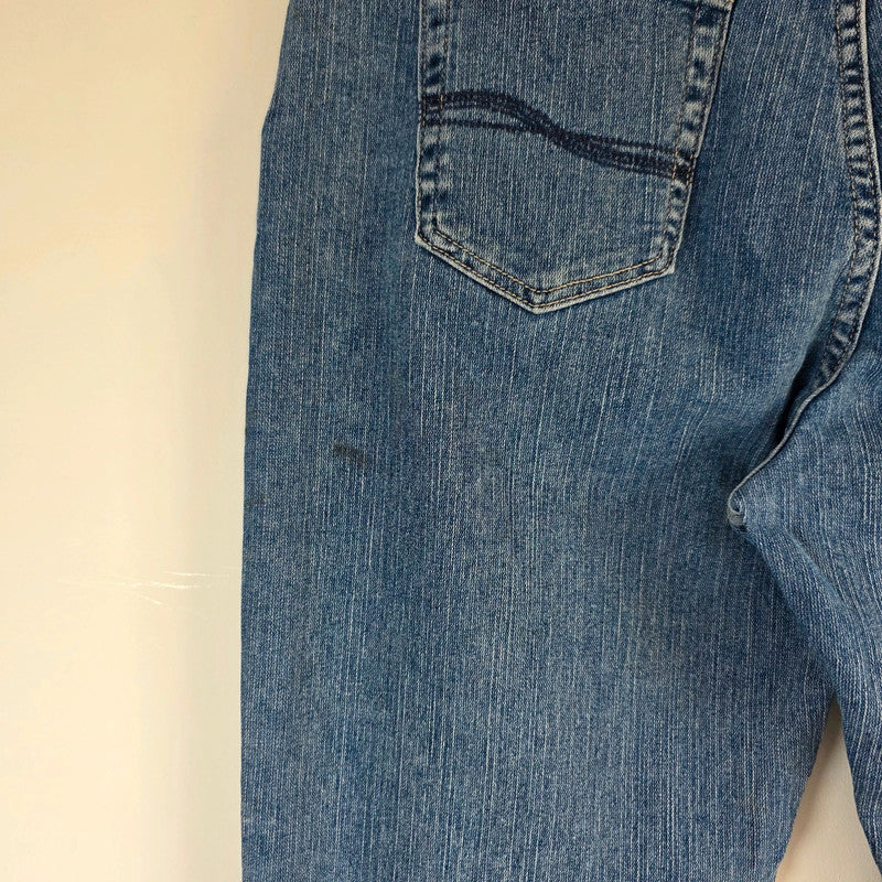 Lee Rider Jeans Womens W36 L32.5 Blue Straight Stretch Denim Mid Rise Size 14
