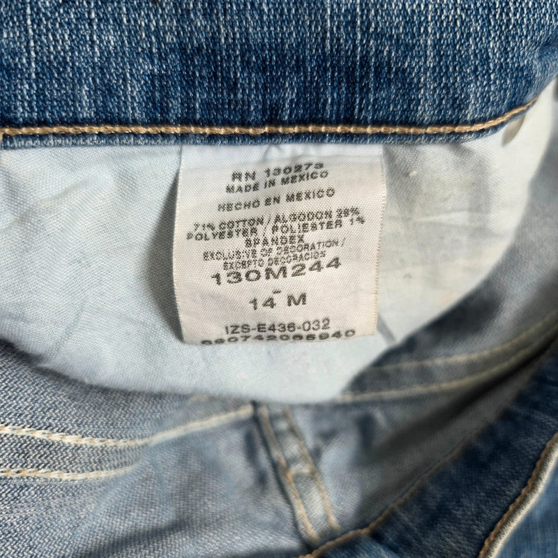 Lee Rider Jeans Womens W36 L32.5 Blue Straight Stretch Denim Mid Rise Size 14
