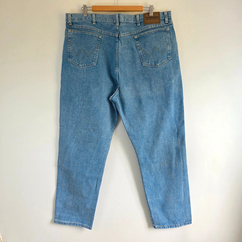 Wrangler Rugged Wear Jeans W42 L32 Relaxed Straight Blue Denim Workwear Western