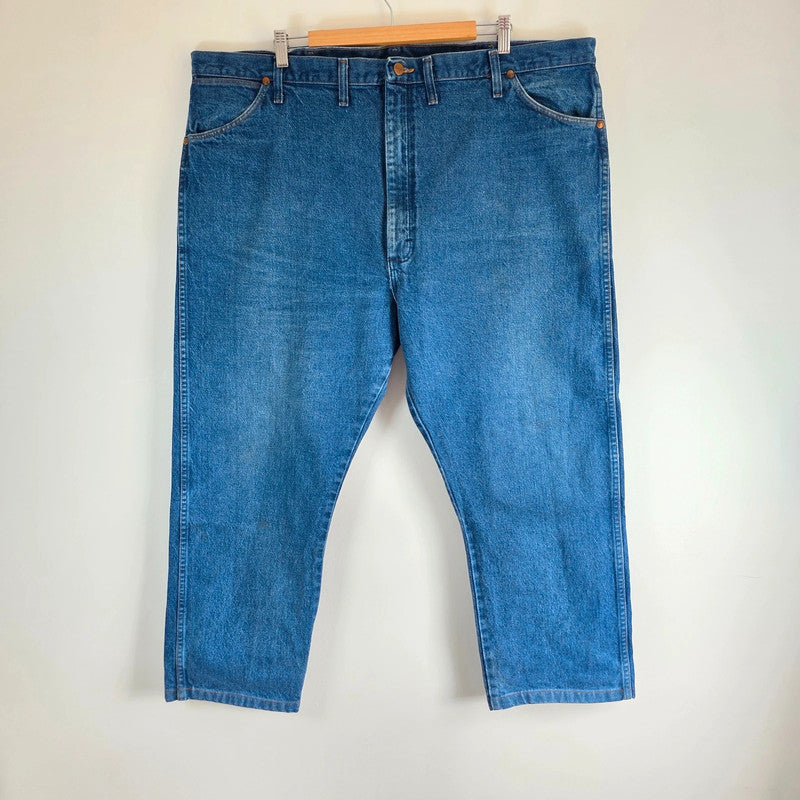 Vintage Wrangler Jeans W46 L27 Blue Relaxed Straight 90s Denim Made Mexico