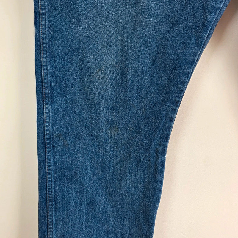 Vintage Wrangler Jeans W46 L27 Blue Relaxed Straight 90s Denim Made Mexico