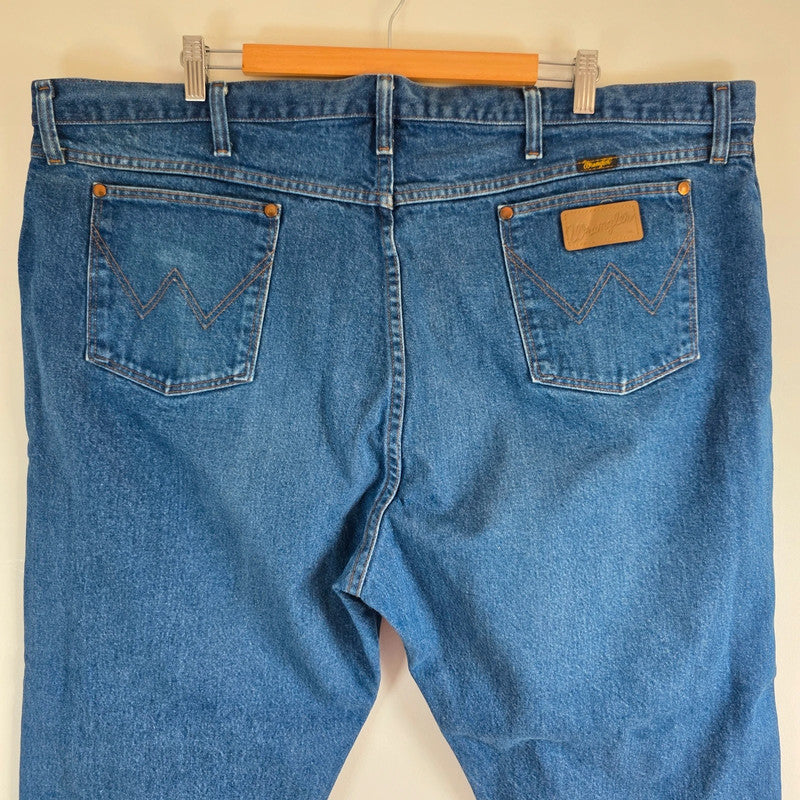Vintage Wrangler Jeans W46 L27 Blue Relaxed Straight 90s Denim Made Mexico