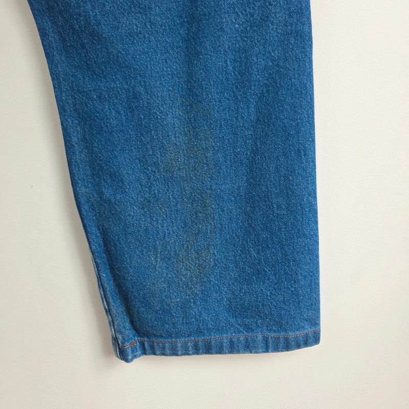 Vintage Wrangler Jeans W46 L27 Blue Relaxed Straight 90s Denim Made Mexico