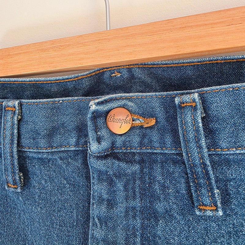 Vintage Wrangler Jeans W46 L27 Blue Relaxed Straight 90s Denim Made Mexico