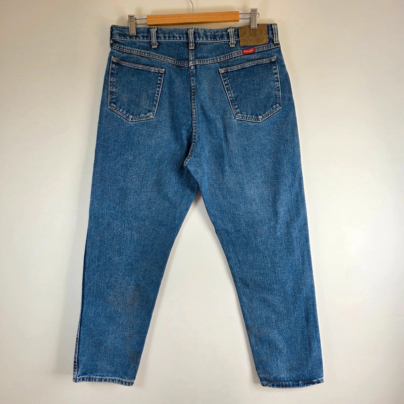 Vintage Wrangler Jeans W35 L29 Blue Tapered 90s Denim Made USA Fit