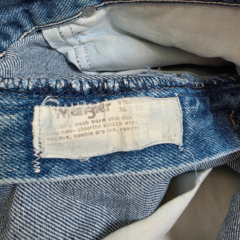 Vintage Wrangler Jeans W35 L29 Blue Tapered 90s Denim Made USA Fit